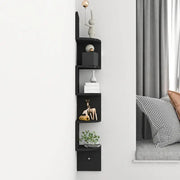 Wall Mounted Corner Shelves Black by salelink.co.nz