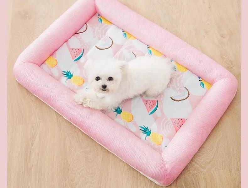 S Soft Breathable Pet Lay Cooling Mat Pad Bed For Summer Dog Cat Pup by dealonline.co.nz