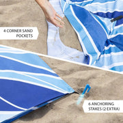 Waterproof Sandproof Beach Blanket 210x200cm by salelink.co.nz