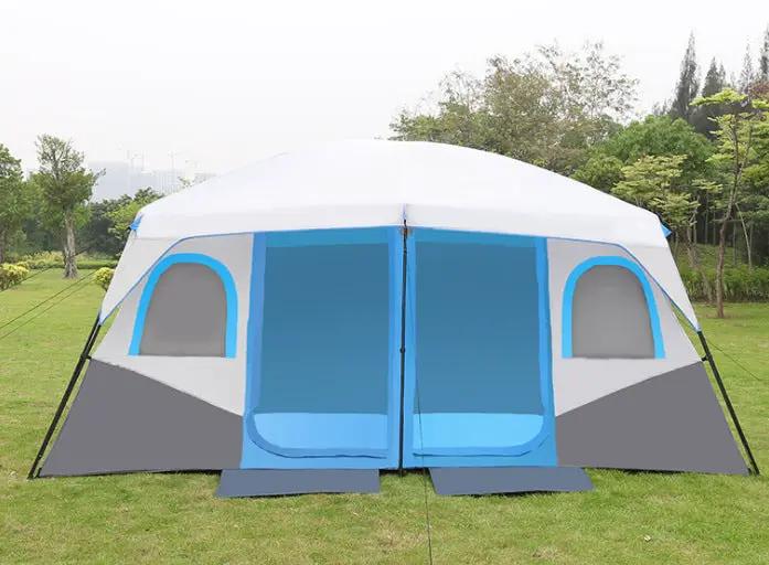 Camping Tent 420x305x210cm - Blue/Grey/White by salelink.co.nz