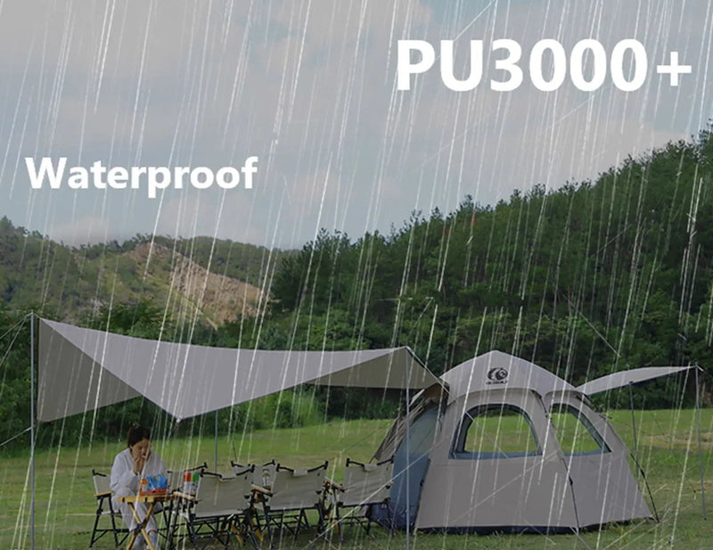 Pop-up Hexagonal Double-Layer Waterproof Tent + Winged CanopyDYLF2063 by ECOTREK