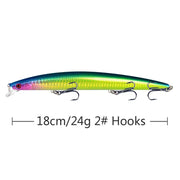10pcs/p Large Fishing Lures 18cm Hard Bait Lures with Treble Hook Lifelike by dealonline.co.nz