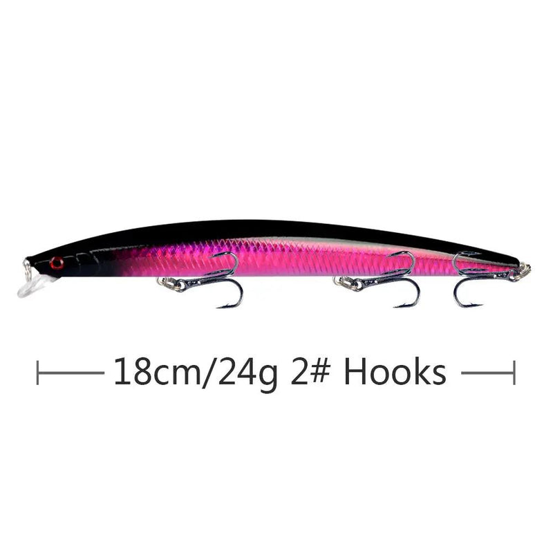 10pcs/p Large Fishing Lures 18cm Hard Bait Lures with Treble Hook Lifelike by dealonline.co.nz