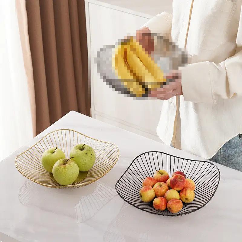 Fruit Snack Storage Fruit Tray Gold/Black by dealonline.co.nz