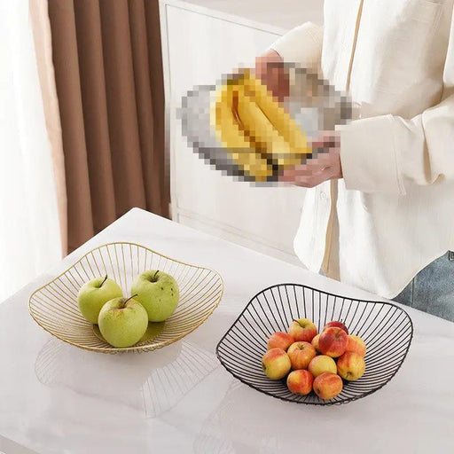 Fruit Snack Storage Fruit Tray Gold/Black by dealonline.co.nz