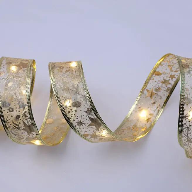 LED Gold Ribbon String Light 10M Christmas Light by salelink.co.nz