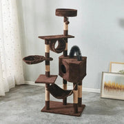 Cat Tree Scratching Post with Mouse 150CM - Light Grey by dealonline.co.nz