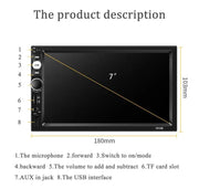 7" Double 2 DIN Bluetooth Head Unit Car Stereo Touch Screen Radio FM/TF/USB/AUX by salelink.co.nz