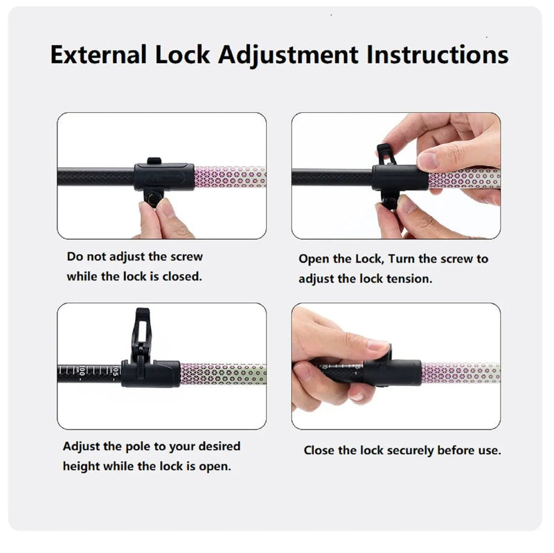 ECOTREK Carbon Fibre Hiking Poles – Ultra-Lightweight 3-Section Adjustable Trekking Poles LBDS11687 Carbon Fibre Hiking Poles – Ultra-Lightweight 3-Section Adjustable Trekking Poles LBDS11687