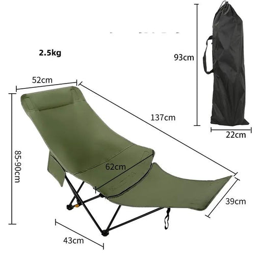 Adjustable Folding Chair with Footrest – 3 Recline Positions TMD7269 by ECOTREK