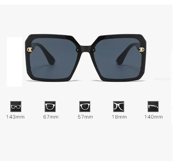 Ecotrek Oversized Square Sunglasses – UV400 Protection LX14-21 by ECOTREK