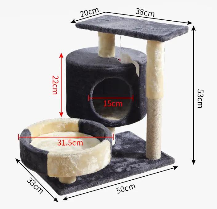Cat Tree Scratching Post with house & mouse 53cm by dealonline.co.nz