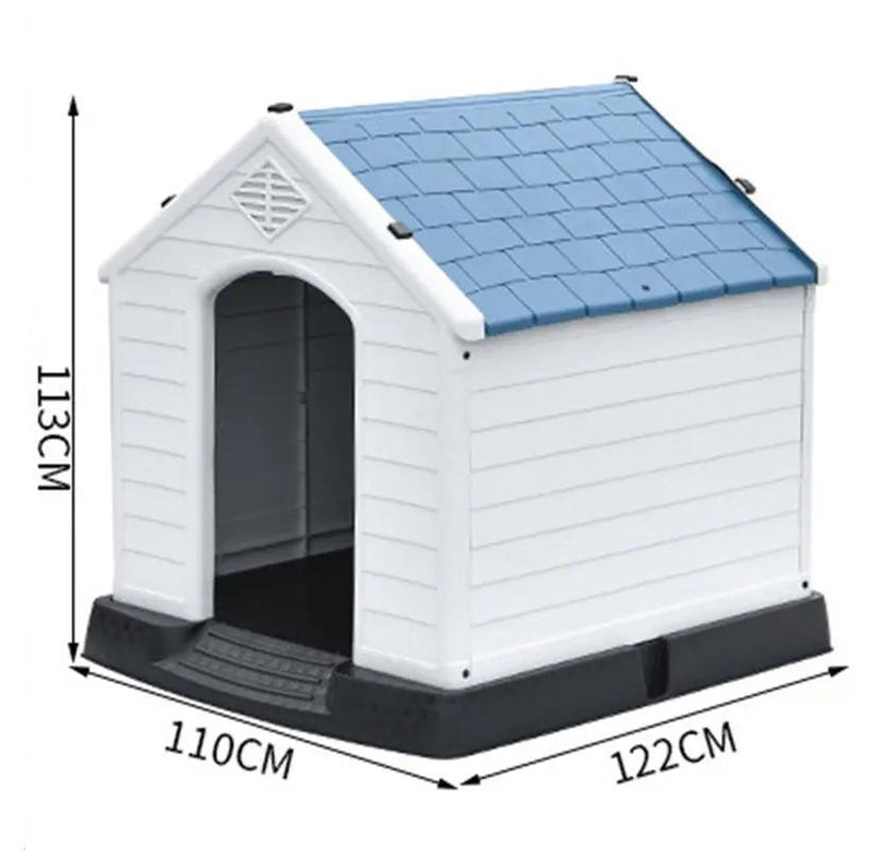 Pet Dog House Plastic Dog Kennel for Indoor Outdoor Animal Shelter Weatherproof by dealonline.co.nz