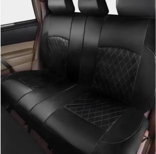 Universal Fit Faux Leather Full Set Black Automotive Seat Covers fits by dealonline.co.nz