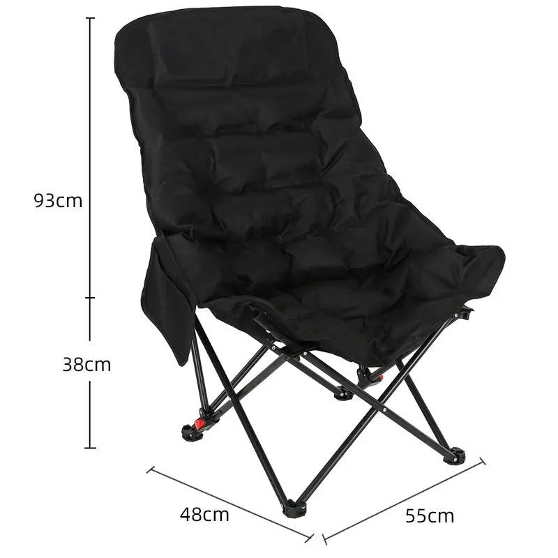 ECOTREK High-Back Padded Camping Chair – 3 Position Reclining Moon Chair TMD9284 by ECOTREK