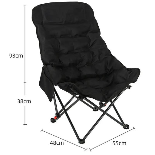 ECOTREK High-Back Padded Camping Chair – 3 Position Reclining Moon Chair TMD9284 by ECOTREK