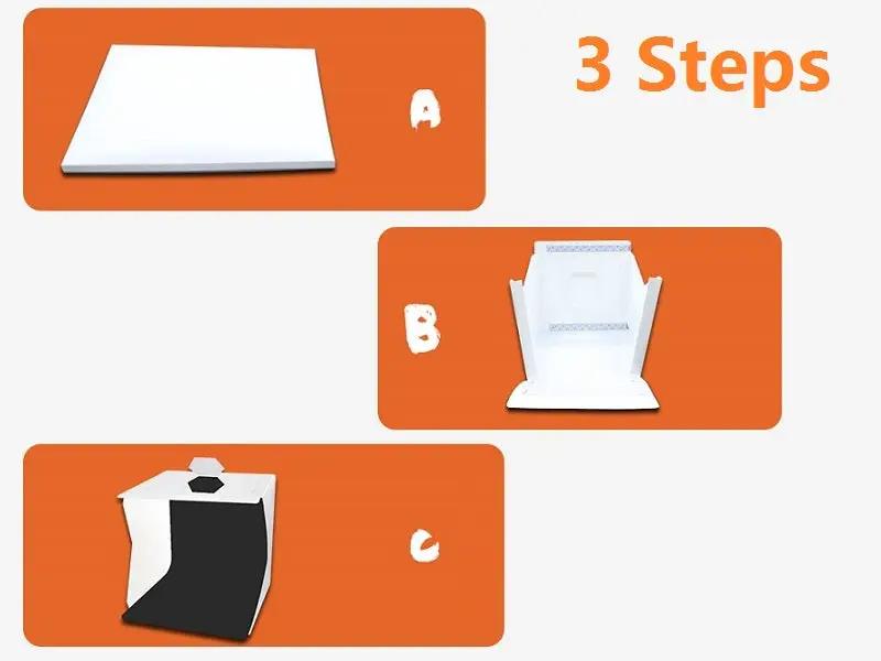 20cm PVC Foldable Photography STUDIO LED Light Tent, Small by dealonline.co.nz