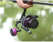 HE7000 Metal Spinning Fishing Reel Left/Right Retrieve 5.2:1 12 Ball Bearings by dealonline.co.nz
