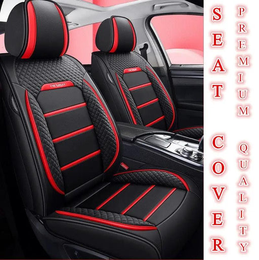 Car Seat Cover Faux Leather Cushion 5 Seater Full Set Front Rear Premium Quality by dealonline.co.nz