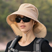 GREY Sun Hats Wide Brim Bucket Outdoor Fishing Hiking Cap UV Protection by dealonline.co.nz