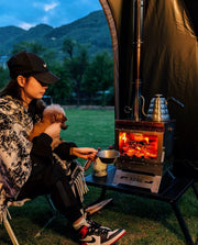 Wood Burning Stove – Outdoor Winter Heating Stove with Fire Viewing Glass SZXL2934 by ECOTREK