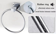 Bathroom Wall Mounted Towel Ring Silver by salelink.co.nz