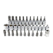 34X E Torx Socket Set Female Start Bit External Hex Torque Tool Garage Car 3/8" by salelink.co.nz