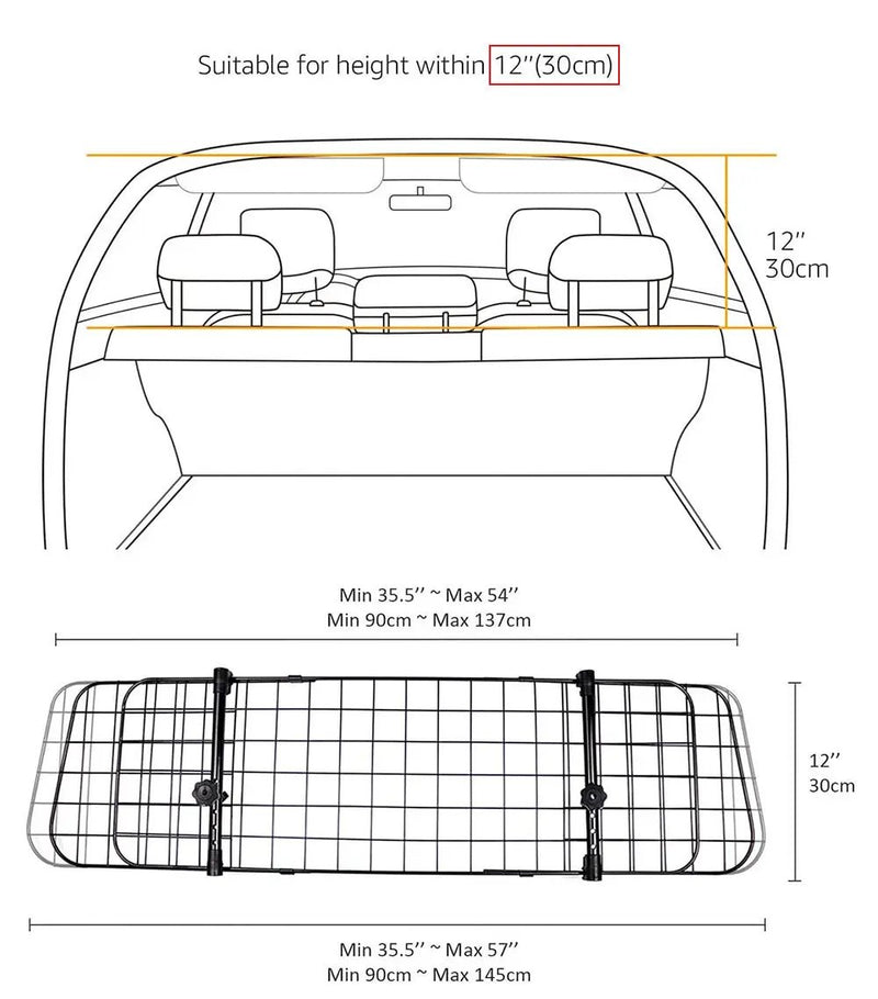 Dog Car Barrier 12 Inch by salelink.co.nz