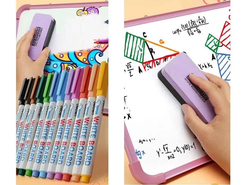 (12PCS/PACK) Whiteboard Marker Pen - Fine tip , Colourful by dealonline.co.nz