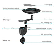 Car Cup Holder Tray Food Table by salelink.co.nz
