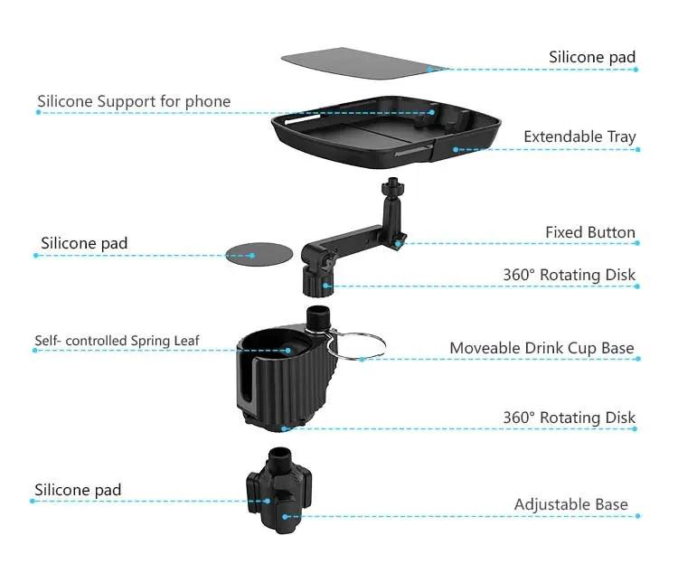 Car Cup Holder Tray Food Table by salelink.co.nz