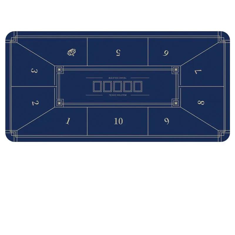 Poker Table Mat 10 Players Texas Hold'em Poker Mat 180cm *90 Anti-Slip Rubber by dealonline.co.nz