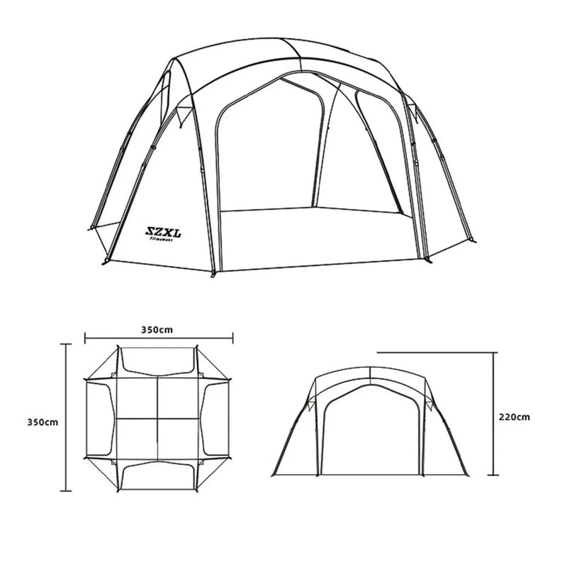 Automatic Dome Canopy & Tent – Includes 4 Side Walls and 1 Groundsheet SZXL9781 by ECOTREK