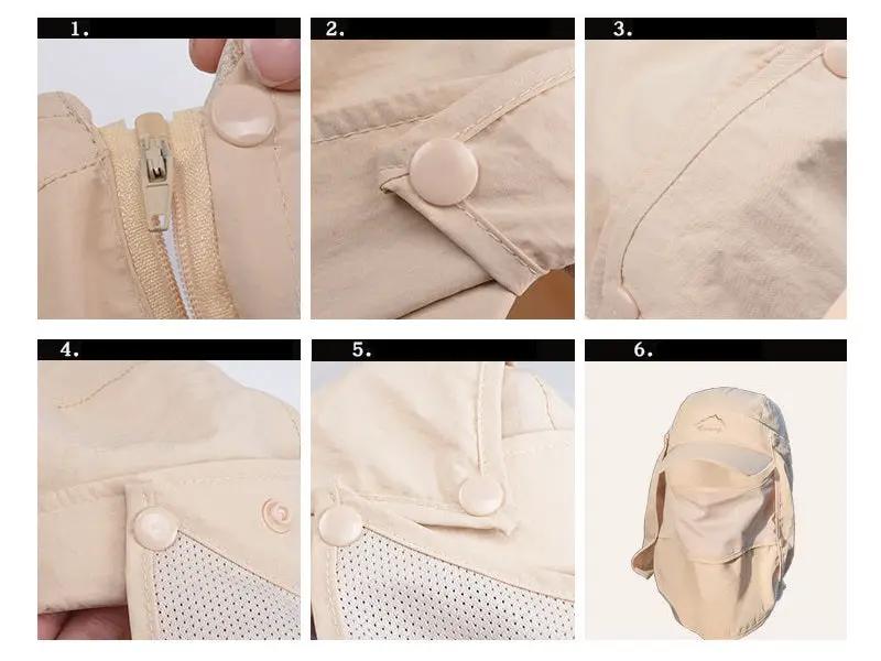 Khaki - Sun Hat Wide Brim Bucket Hats Outdoor Fishing Hiking Cap UV Protection by dealonline.co.nz