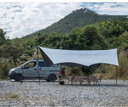 Camping Black-Glue Coating Canopy – Portable Beach & Outdoor Sun Shelter LCF10113 by ECOTREK