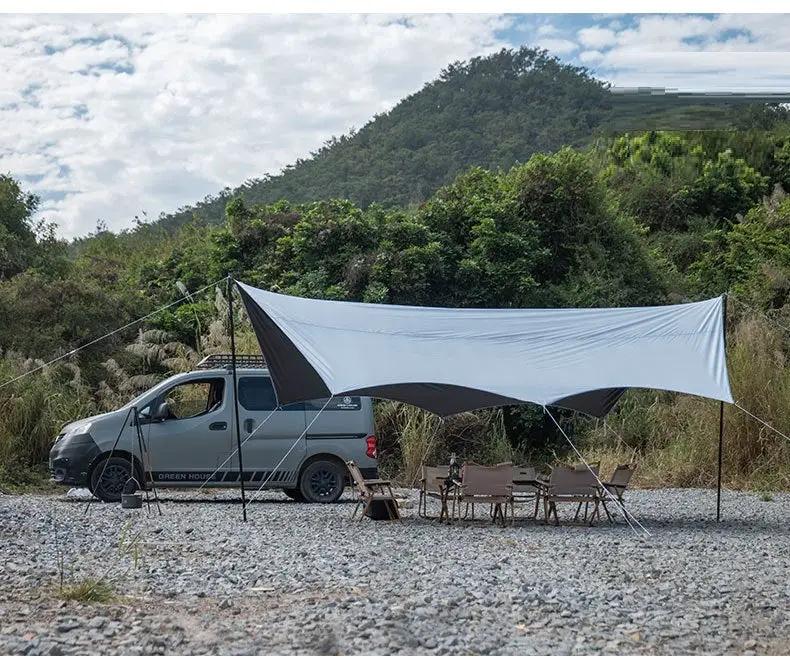 Camping Black-Glue Coating Canopy – Portable Beach & Outdoor Sun Shelter LCF10113 by ECOTREK