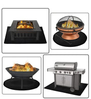 ECOTREK Fire Pit Mats ECOTREK Round Heat Resistant Fire Pit Mat Silicone Coated Fibreglass ECOTREK Round Fire Pit Mat Silicone Coated Fibreglass
