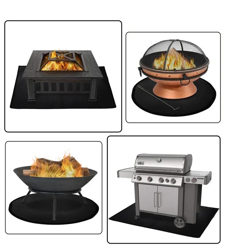 ECOTREK Fire Pit Mats ECOTREK Round Heat Resistant Fire Pit Mat Silicone Coated Fibreglass ECOTREK Round Fire Pit Mat Silicone Coated Fibreglass