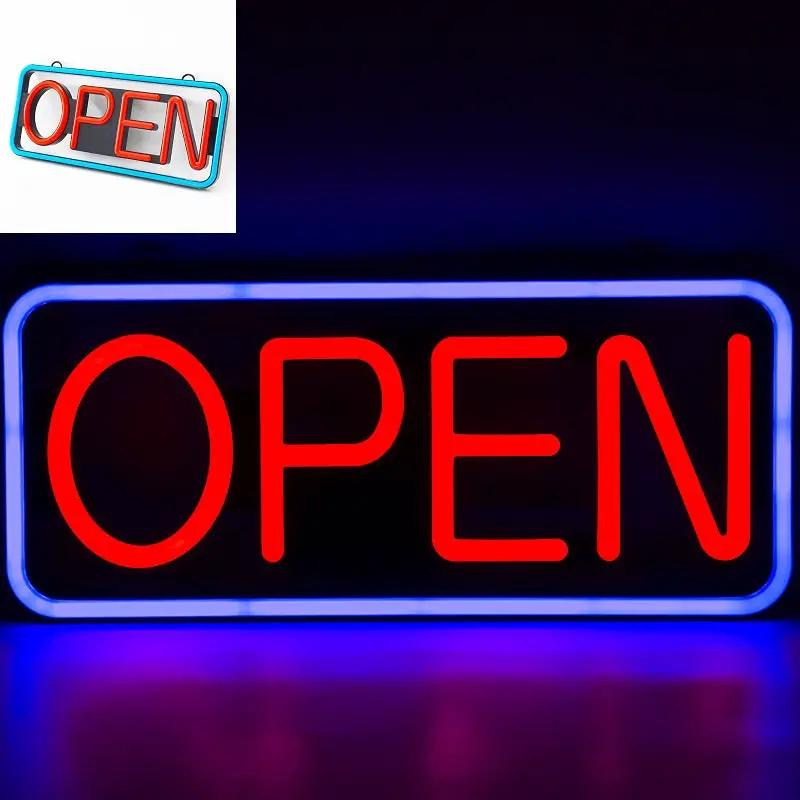 Large OPEN Sign Size L Neon LED Flashing & Remote Control 55CM by dealonline.co.nz