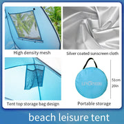 Pop-Up Beach Tent Sun Shelter – Easy Setup & Portable TTQY6011 by ECOTREK