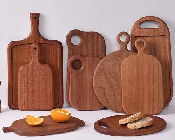 Creative Solid ebony chopping board, wooden kitchen cutting board, multi-functional bread board and serving tray. by Resin Art NZ