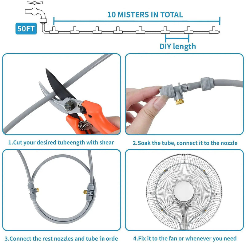 15M Outdoor Misting Cooling System by salelink.co.nz