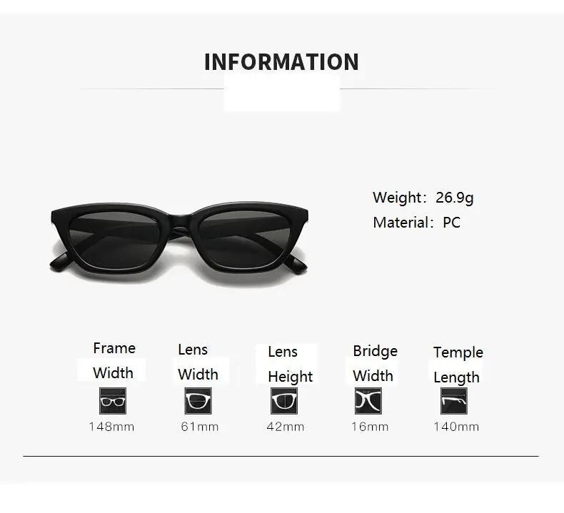 ECOTREK Cat Eye Sunglasses – Retro Fashion Small Frame Shades for Men & Women LX09 by ECOTREK
