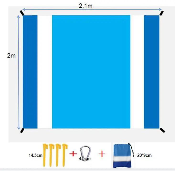 Sandproof & Waterproof Beach Mat – 210x200 cm SFJJ5014 by ECOTREK