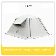 Portable Fully Automatic Waterproof Camping Tent with Canopy for All-Season DYLF97813 by ECOTREK