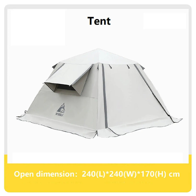Portable Fully Automatic Waterproof Camping Tent with Canopy for All-Season DYLF97813 by ECOTREK
