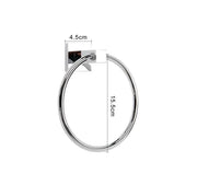 Bathroom Wall Mounted Towel Ring Silver by salelink.co.nz