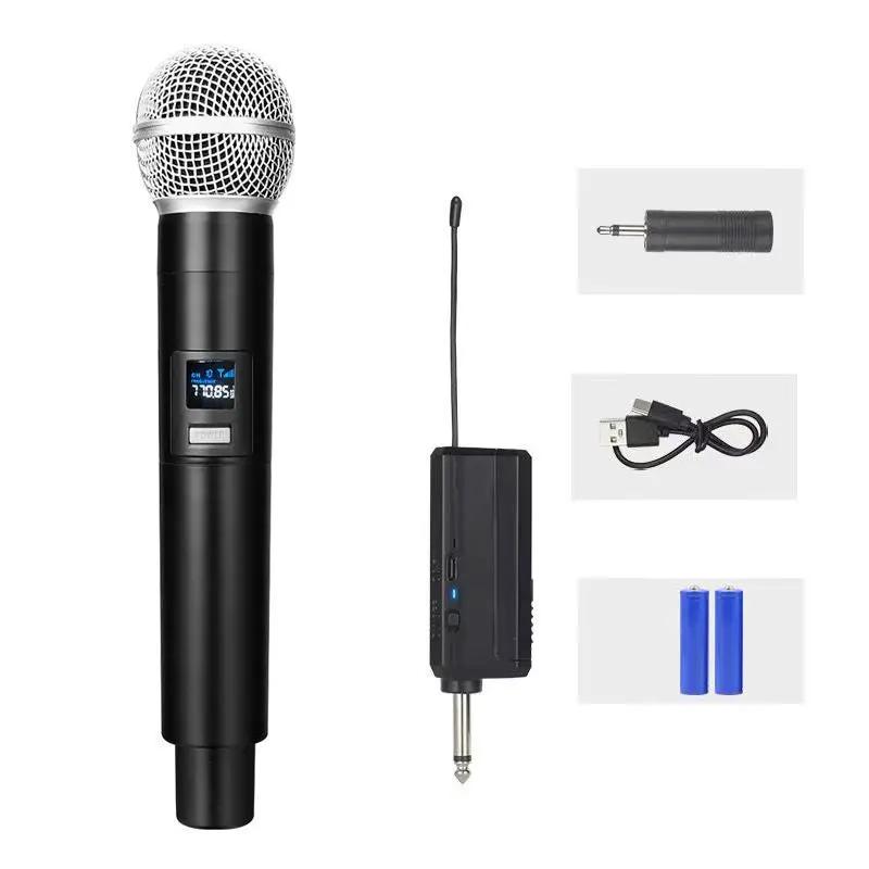 Wireless Microphone with Rechargeable Receiver and Battery, 100 ft Range Karaoke by dealonline.co.nz