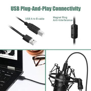 Professional PC Podcast Streaming Cardioid Condenser Microphone Kit with Boom Ar by dealonline.co.nz