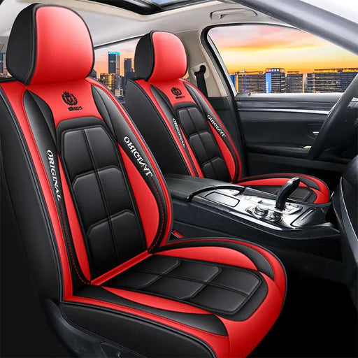 Car Seat Cover Faux Leather Cushion 5 Seater Full Set Front Rear Premium Quality by dealonline.co.nz